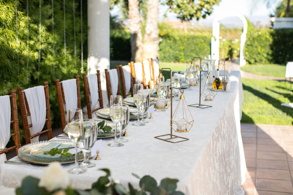 Outdoor winery wedding reception rustic theme. 